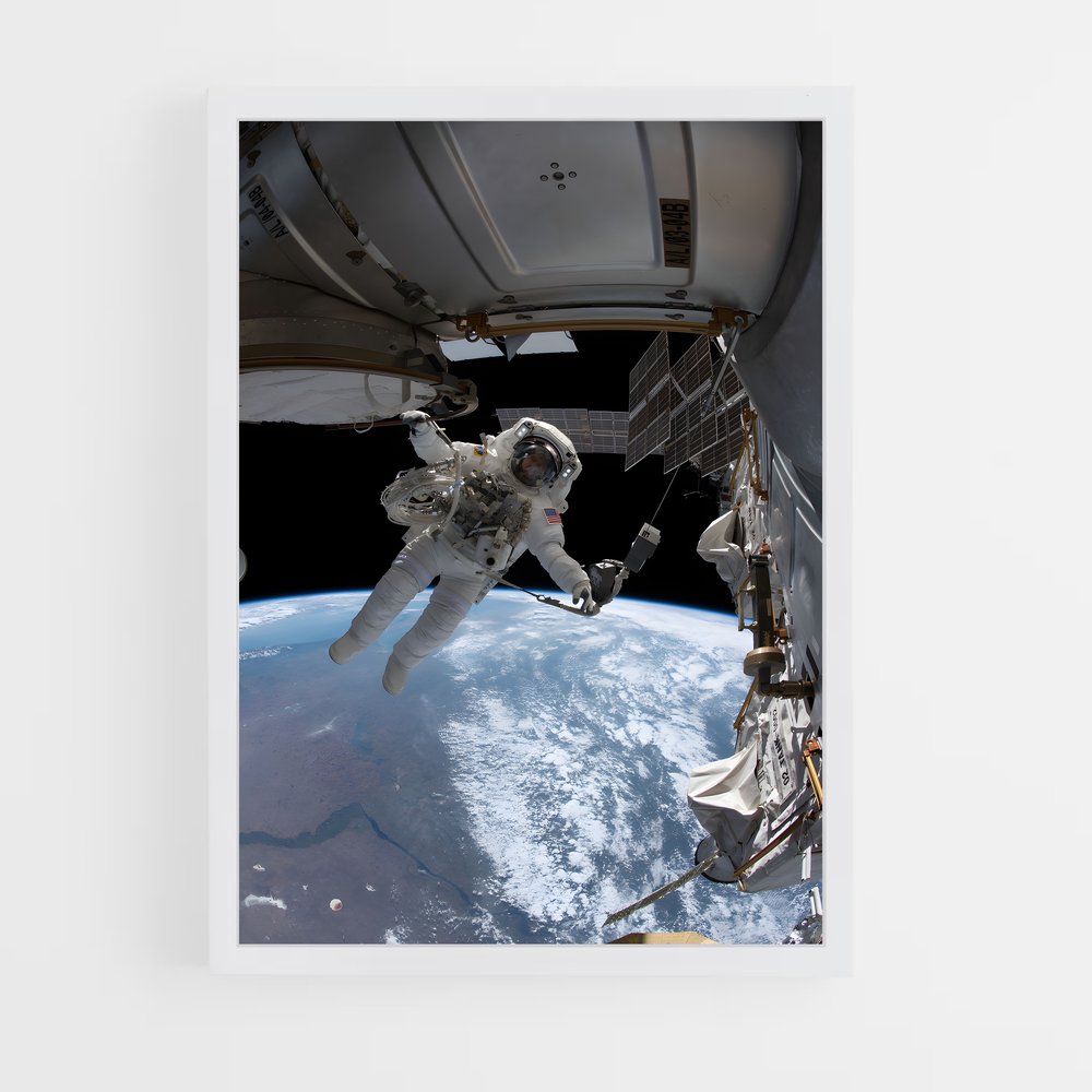 Poster L'Astronaute en Orbite – affiche Astronomie (vue 3)